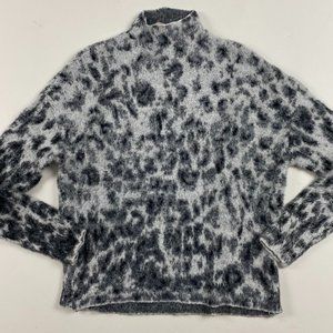 Philosophy Fuzzy Animal Print Sweater Women's Medium Leopard Zebra